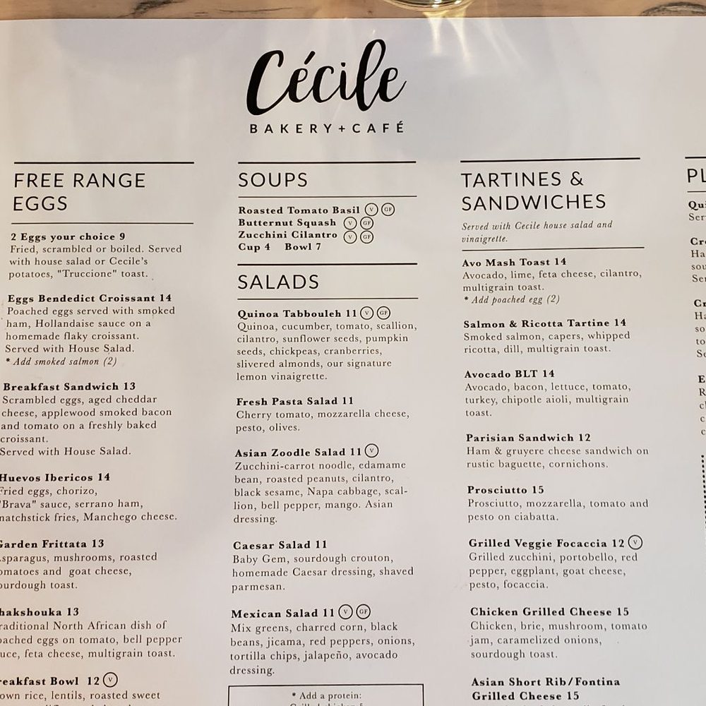 Cecile Bakery + Cafe - Menu - Bakeries Near Me - Miami, Florida Cecile Bakery + Cafe - Menu - Bakeries Near Me - Miami, Florida