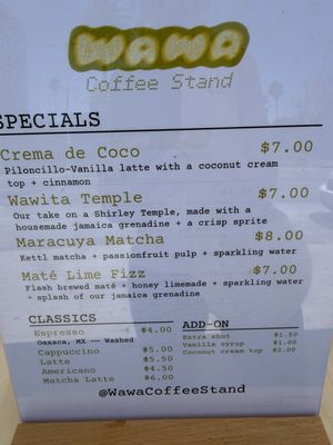Menu photo 1 Wawa Coffee Stand Highland Park, CA Menu photo 1 Wawa Coffee Stand Highland Park, CA