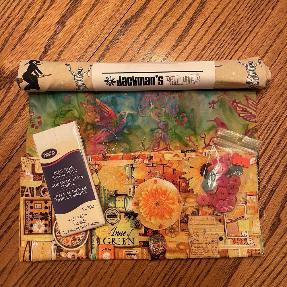 The goods. SO GLAD they have Halloween fabric! The goods. SO GLAD they have Halloween fabric!
