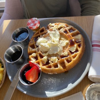 Firefly - Already started eating blueberry waffles and eggs - New American Near Me - Washington, DC, District of Columbia