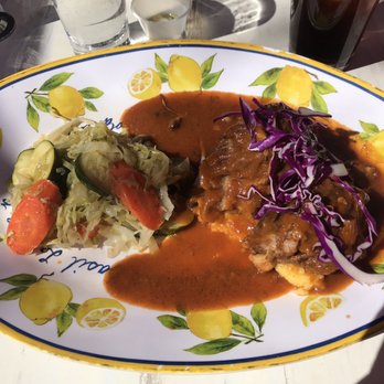 Locanda Amalfi - Braised Ribs over polenta with vegetables. - Italian Near Me - Pleasanton, California