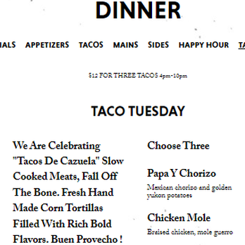 Chela Park Slope - Menu - Mexican Near Me - Brooklyn, New York