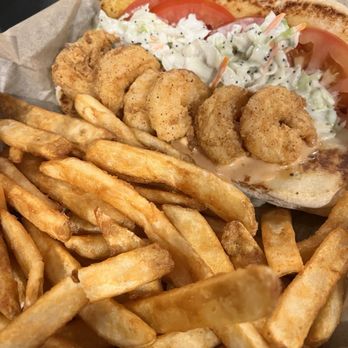 Chubby’s Cafe - Shrimp poboy and beer battered fries - Sandwiches Near Me - St. George, Utah