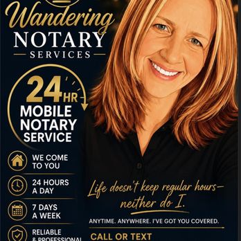 Wandering Notary Services - ASK ME ABOUT MY MILITARY & SENIOR DISCOUNTS! - Notaries Near Me Wandering Notary Services - ASK ME ABOUT MY MILITARY & SENIOR DISCOUNTS! - Notaries Near Me