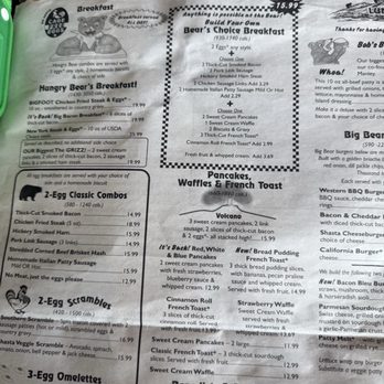 Black Bear Diner Gilroy - News Paper style menu - Diners Near Me - Gilroy, California
