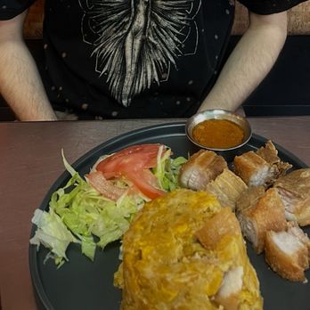 540 Empanada House & Mas - Mofongo de Chicharon de Cerdo very tasty, definitely pour the sauce over the mofongo. - Empanadas Near Me - Harrisonburg, Virginia