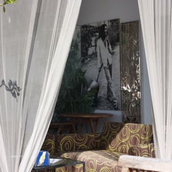 Citrus Surf Cafe - Bob in the courtyard