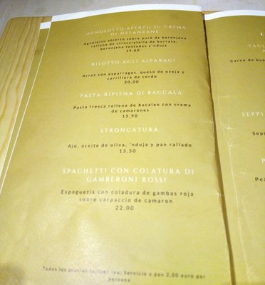 Menu photo 3 Più Trentanove Madrid, M