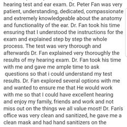 Advanced Audiology Care - A review from one of our patients, E. Quinn.