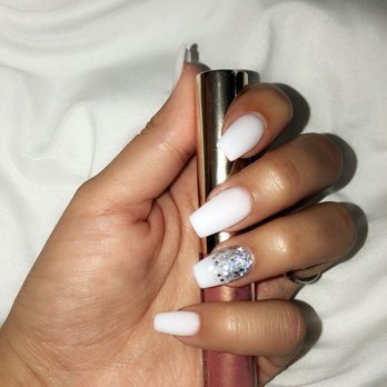 Stellar Nail Spa - White and glitter powder set! - Nail Salons Near Me - Rohnert Park, California Stellar Nail Spa - White and glitter powder set! - Nail Salons Near Me - Rohnert Park, California
