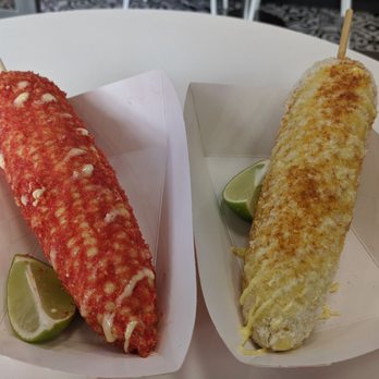 Prinkipia - Elotes, sooooo good! Hot Cheetos on the left, regular on right - Coffee & Tea Near Me - Montebello, California Prinkipia - Elotes, sooooo good! Hot Cheetos on the left, regular on right - Coffee & Tea Near Me - Montebello, California