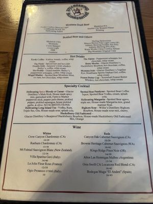 Menu photo 1 Hellroaring Saloon and Eatery Whitefish, MT