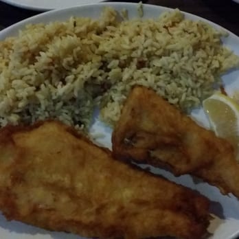 Heritage Fish & Chips - Halibut with Rice - Seafood Near Me - Brampton, Ontario