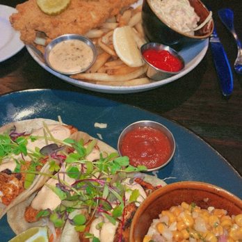 Tavern in the Square - Blackened Fish Tacos**, Fish  Chips - Sports Bars Near Me - Boston, Massachusetts