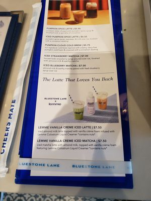 Menu photo 1 Bluestone Lane Rice Village Café Houston, TX