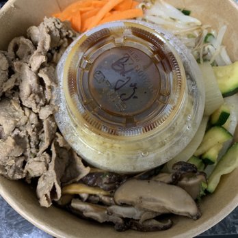Buok Fresh Korean Kitchen - Ramen bibimbap with beef bulgogi - Korean Near Me - Edmonton, Alberta