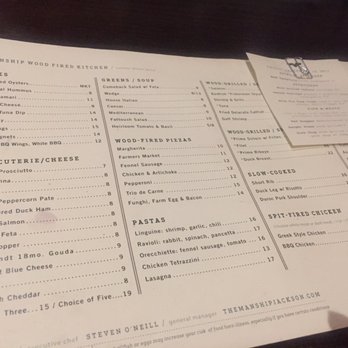 The Manship Wood Fired Kitchen - Menu - New American Near Me - Jackson, Mississippi