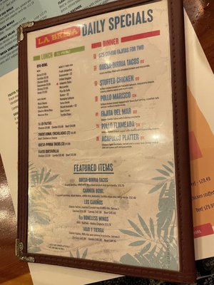 Menu photo 4 La Brisa Mexican Bar & Grill Bacliff, TX
