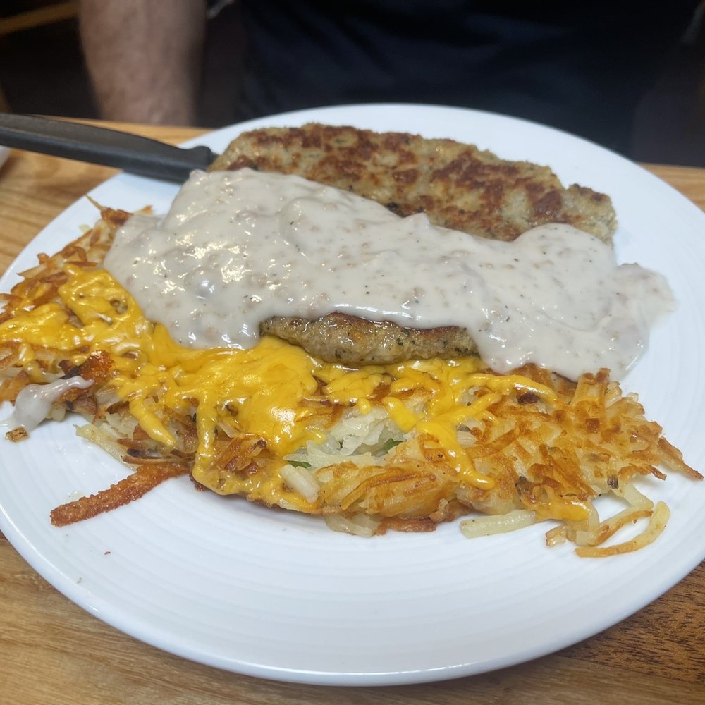 2/5 stars. Both people who ordered the chicken fried steak said it was a pass. 2/5 stars. Both people who ordered the chicken fried steak said it was a pass.