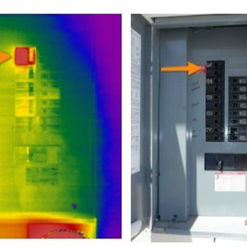 SacPro Home Inspections - Identification of a system circuit breaker with high current flowing through it. - Home Inspectors Near Me SacPro Home Inspections - Identification of a system circuit breaker with high current flowing through it. - Home Inspectors Near Me