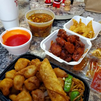 China Kitchen - Sweet and sour lunch with lo meins and wings. - Chinese Near Me - Deltona, Florida