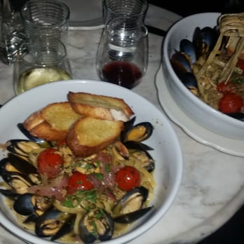 St. Mazie - Mussels with linguine in white wine sauce. OMG. Delicious! - Bars Near Me - Brooklyn, New York St. Mazie - Mussels with linguine in white wine sauce. OMG. Delicious! - Bars Near Me - Brooklyn, New York