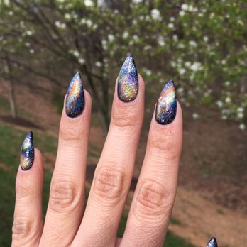 Lalu'a Nails & Spa - The Galaxy nail design by Choi. A work of art! - Nail Salons Near Me - Silver Spring, Maryland