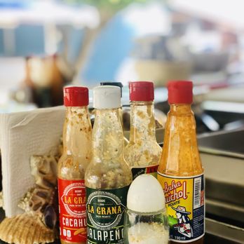 Mariscos Cisneros - All the hot sauces! - Mexican Near Me - Puerto Vallarta, JAL Mariscos Cisneros - All the hot sauces! - Mexican Near Me - Puerto Vallarta, JAL