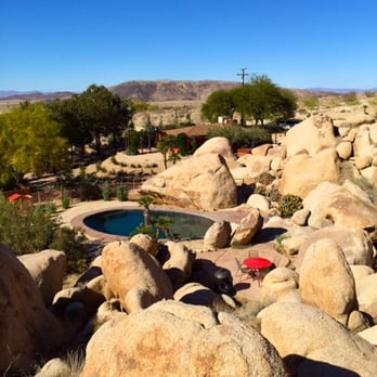 Villa dei Fiori - Its all your yours! View of the villa and pool from the boulder back yard - Vacation Rentals Near Me