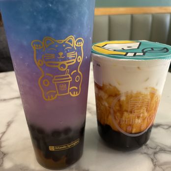 Spring Tea - Galaxy boba tea and brown sugar boba - Bubble Tea Near Me - Orlando, Florida