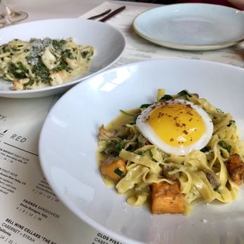 Sixty Vines - Front, Fettuccine; Back, Tonnarelli - New American Near Me - Dallas, Texas Sixty Vines - Front, Fettuccine; Back, Tonnarelli - New American Near Me - Dallas, Texas