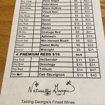 Naturally Georgia - the wine list for the winery - Art Galleries Near Me - Dahlonega, Georgia Naturally Georgia - the wine list for the winery - Art Galleries Near Me - Dahlonega, Georgia