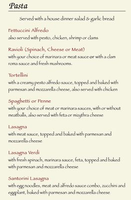 Menu photo 2 Santorini Pizza & Pasta Seattle, WA Menu photo 2 Santorini Pizza & Pasta Seattle, WA