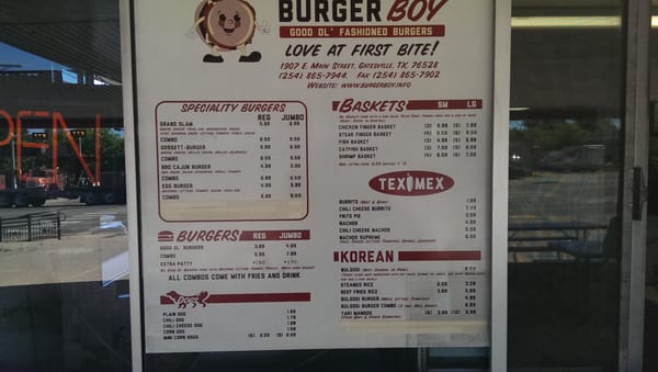 Menu photo 6 Burger Boy Gatesville, TX