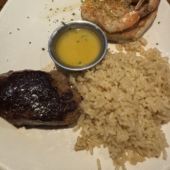 Outback Steakhouse - Sirloin and grilled shrimp combo with seasoned rice - Steakhouses Near Me - Raleigh, North Carolina