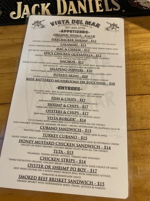 Menu photo 3 Vista Del Mar Eureka, CA