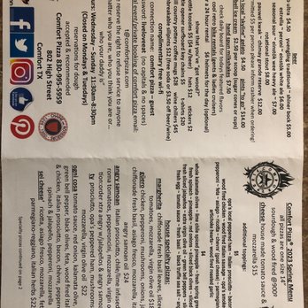Comfort Pizza - Menu - Pizza Near Me - Comfort, Texas Comfort Pizza - Menu - Pizza Near Me - Comfort, Texas
