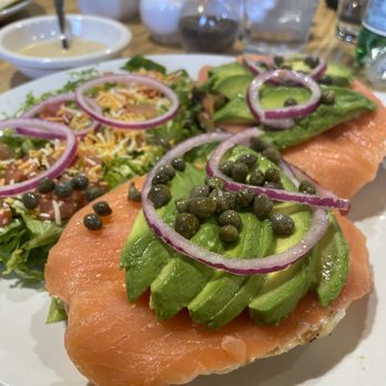 Mr Burro Cafe - Everything Bagel with lox, capers, cream cheese, avacados and onion. - Bagels Near Me - Fairplay, Colorado Mr Burro Cafe - Everything Bagel with lox, capers, cream cheese, avacados and onion. - Bagels Near Me - Fairplay, Colorado