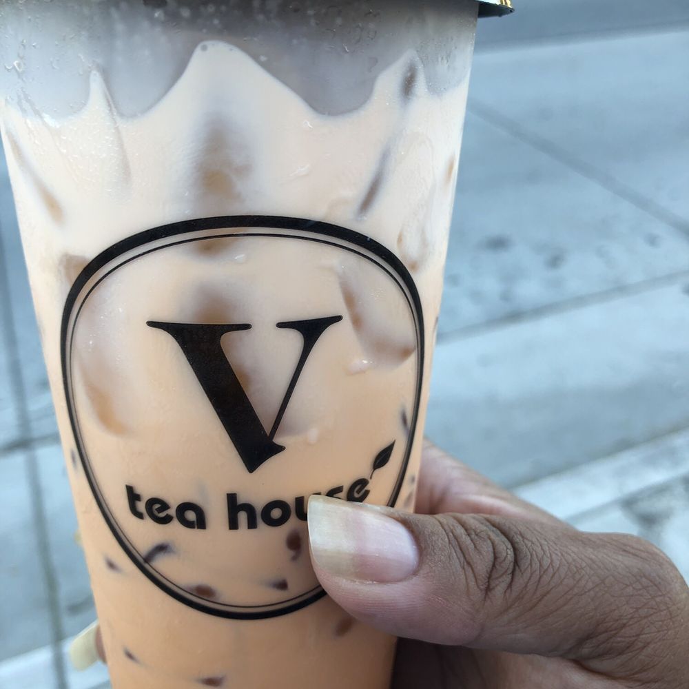 V Tea House - Large Thai Tea - Bubble Tea Near Me - Colton, California V Tea House - Large Thai Tea - Bubble Tea Near Me - Colton, California