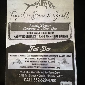 Say Taco - Menu - Mexican Near Me - Ocala, Florida Say Taco - Menu - Mexican Near Me - Ocala, Florida