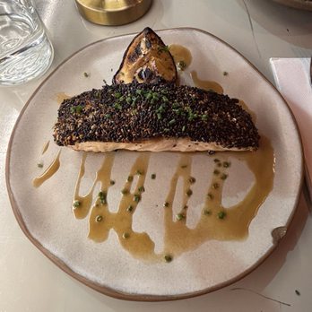 Amano - Sesame crusted salmon - Italian Near Me
