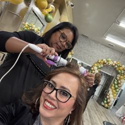 Beautiful hair color and highlights.