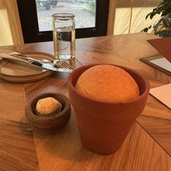Terrain Cafe - Glen Mills - Flower pot fresh-baked bread; quite nice. - Cafes Near Me - Glen Mills, Pennsylvania