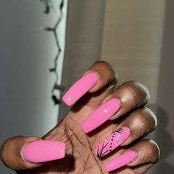 Heavenly Nails - Hot link with freestyle, ring finger design
