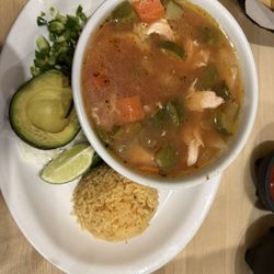 Las Casuelas - Chicken Soup served with your choice of tortillas