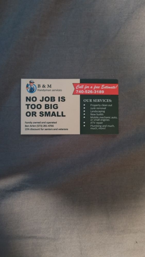 Slide of B & M Handyman Services