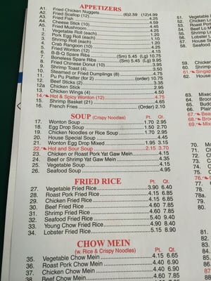 Menu photo 8 Chang Hua Chinese Restaurant Pulaski, VA