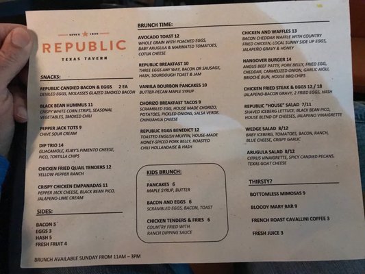 Menu photo 5 Republic Texas Tavern Dallas, TX Menu photo 5 Republic Texas Tavern Dallas, TX