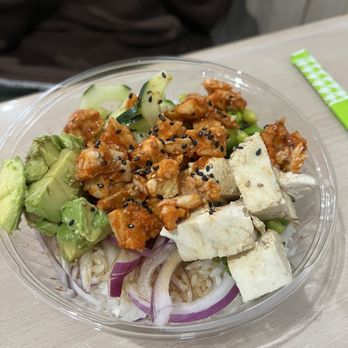 Poke Bros - Chicken Build Your Own Poke Bowl with tofu - Poke Near Me - Avon, Connecticut