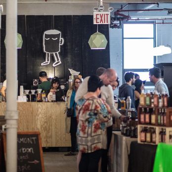 Stand Coffee at  Brooklyn Flea - eople at a coffee shop - Coffee & Tea Near Me - Brooklyn, New York